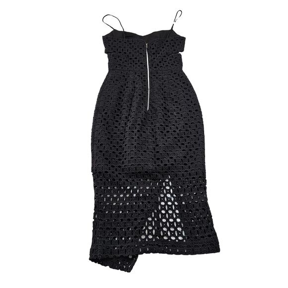Revolve NICHOLAS Women's Black‎ Sleeveless Eyelet Side Cutout Midi Dress. Size 2 - Picture 4 of 9